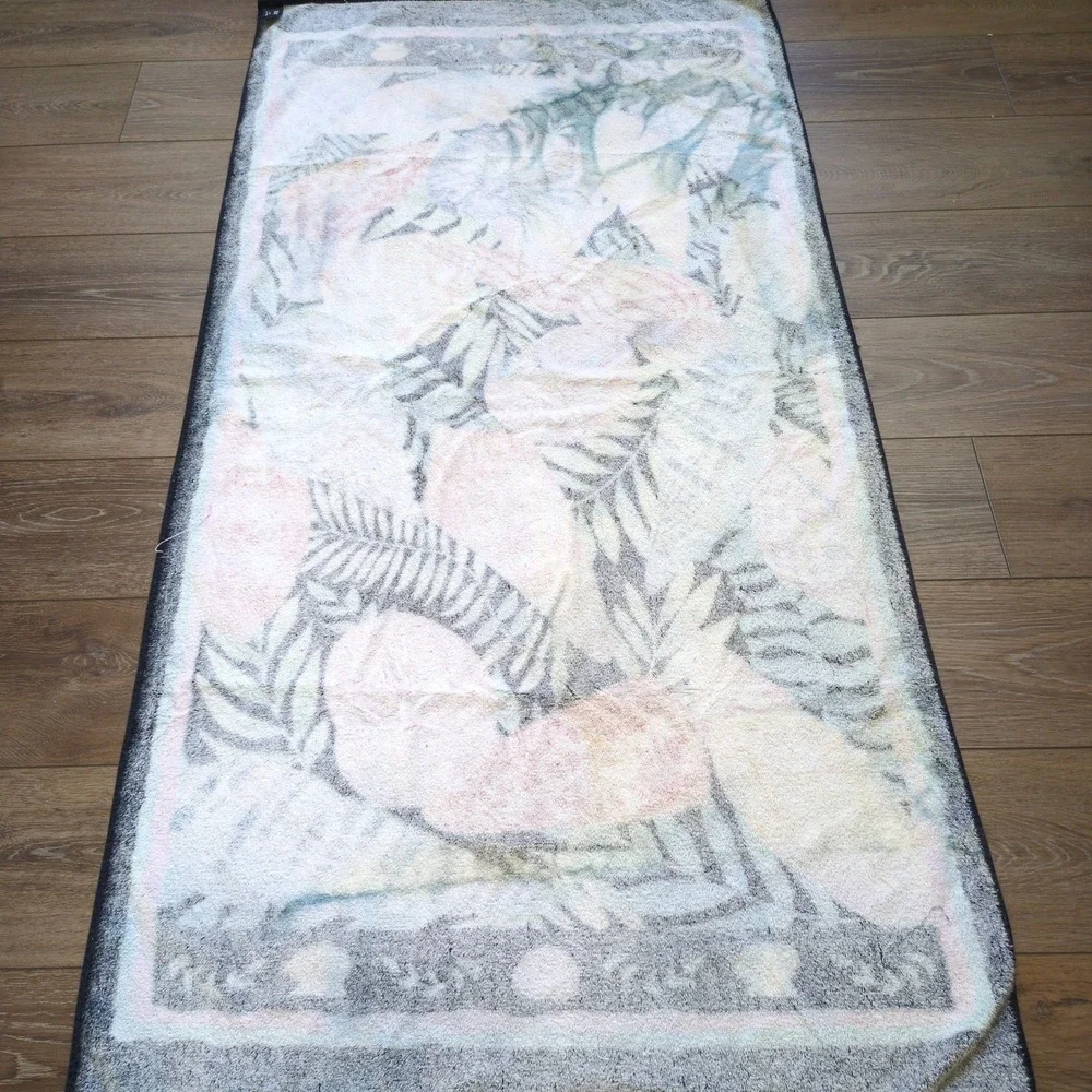 Vtg 90s Bright Seashell Beach Towel Terri-Tori‎ Andrea S Ocean Tropical Brazil